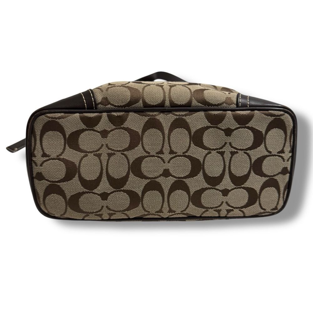 Coach Soho Hobo Bag Brown Tan Signature Jacquard Y2K Shoulder Purse - Picture 5 of 12